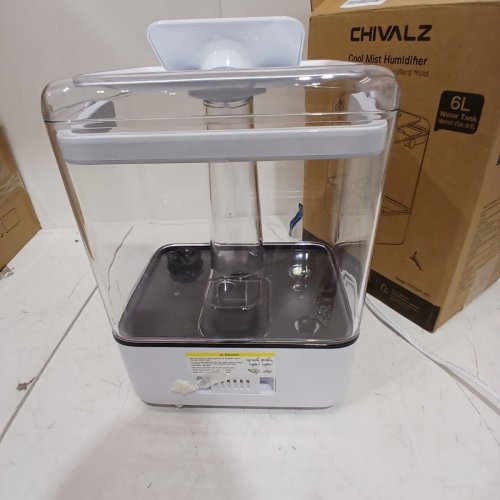 CHIVALZ COOL MIST TOP FILL HUMIDIFIER WITH SCENTED OIL DIFFUSER - 26DB QUIET - 50H RUNTIME - 360° NOZZLE ANTI-DRY BURN - 6 LITERS - (MODEL: YZY6001-KC) image 4