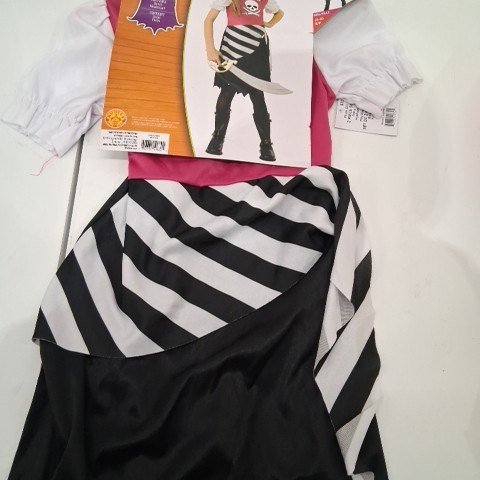 2PC TEEN GIRL'S RUBIES PIRATE COSTUME - SMALL (4) -PINK/BLACK/WHITE image 3