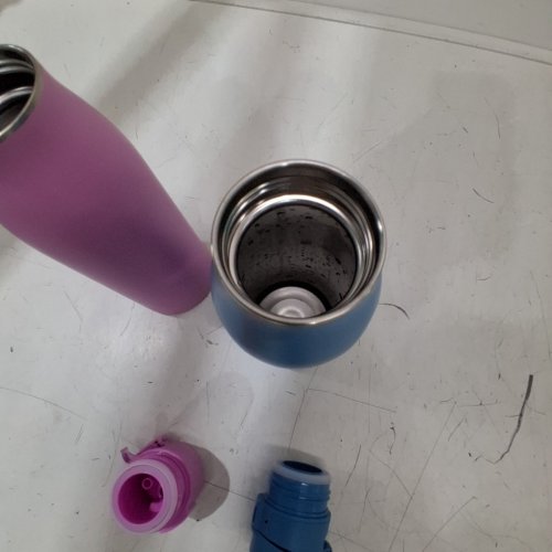 2PK THERMOFLASK LEAKPROOF COMFORT SIP STAINLESS STEEL BOTTLE - 25OZ - PURPLE/MINT image 3
