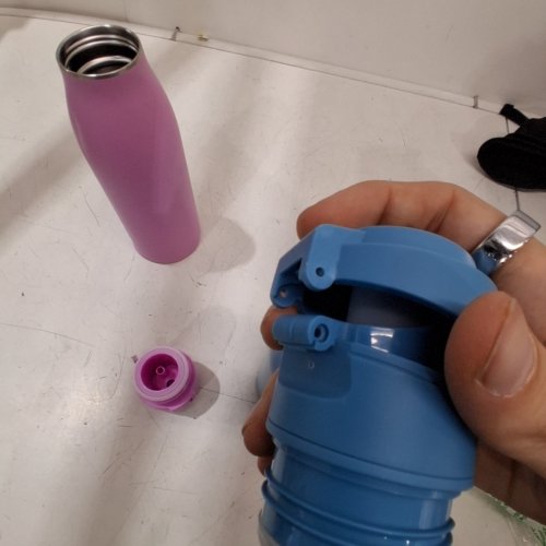 2PK THERMOFLASK LEAKPROOF COMFORT SIP STAINLESS STEEL BOTTLE - 25OZ - PURPLE/MINT image 4