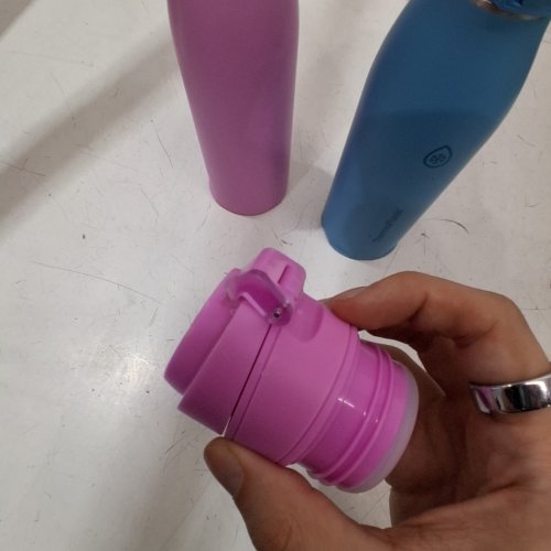 2PK THERMOFLASK LEAKPROOF COMFORT SIP STAINLESS STEEL BOTTLE - 25OZ - PURPLE/MINT image 5