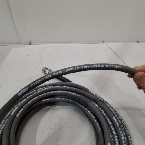 MCKILLANS HYDRAULIC HOSE - 50FT - 0.25" ID - 3300 PSI - 140°F/60°C MAX TEMP - GREY image 2