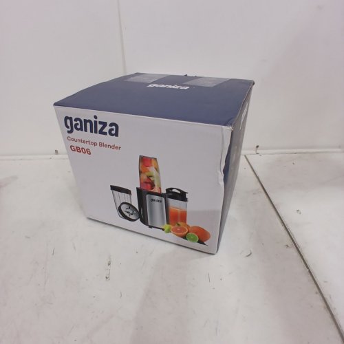 12PC GANIZA PERSONAL SINGLE SERVE SMOOTHIE BLENDER WITH TRAVEL CUPS AND LIDS - BLACK (MODEL: GB06) image 3