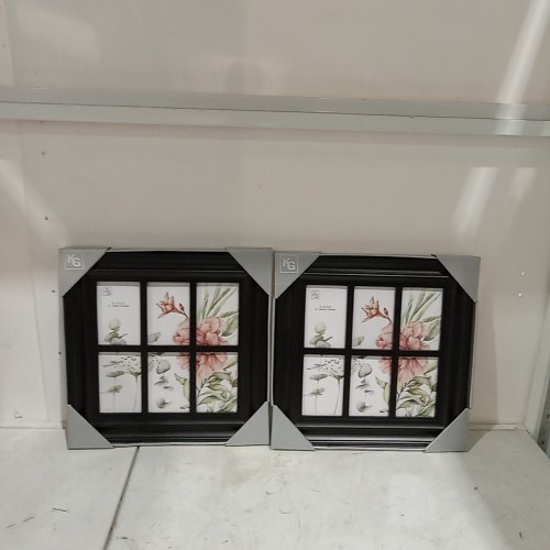 2PK AZ HOME FLORAL KIRA GRACE BRAE WALL MOUNTED PICTURE FRAME COLLAGE - 17" X 17" - BLACK (MODEL: PH41622-3) image 4