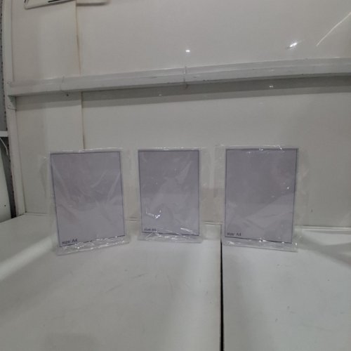 3PK ACRYLIC SIGN HOLDER STAND - A4 (8.5" X 11") - CLEAR image 2
