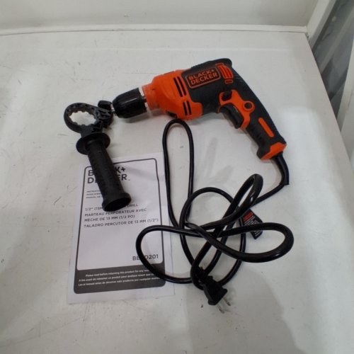 BLACK+DECKER CORDED 1/2'' HAMMER DRILL - 6.5AMP - BLACK/ORANGE (MODEL: BEHD201) image 3