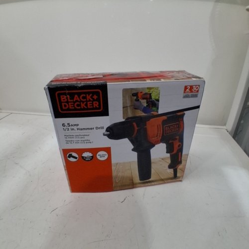 BLACK+DECKER CORDED 1/2'' HAMMER DRILL - 6.5AMP - BLACK/ORANGE (MODEL: BEHD201) image 5