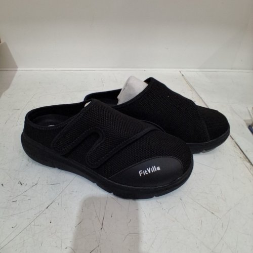 MENS FITVILLE DIABETIC WALKING SHOES - 10 extra wide - BLACK image 2