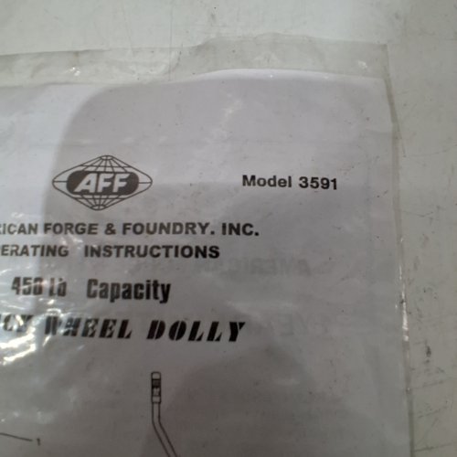 AFF TRUCK WHEEL DOLLY - 450LB MAX - 36"-48" TIRE DIAMETER (MODEL: 3591) image 2