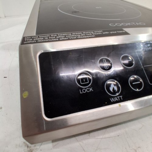 COOKTAO STAINLESS STEEL INDUCTION COOKTOP - 1800W - BLACK/SILVER (MODEL: HL-CC05) image 4
