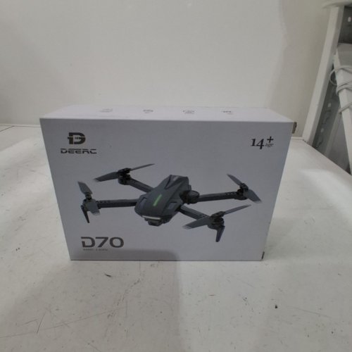 DEERC QUADCOPTER DRONE WITH CAMERA - 720P | 2 BATTERIES - BLACK - (MODEL: D70) image 2