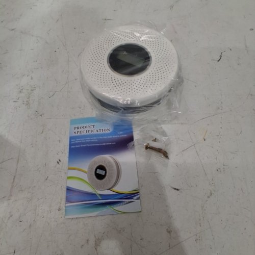 CO & SMOKE COMBINATION SMOKE AND CARBON MONOXIDE DETECTOR WITH DISPLAY - WHITE (MODEL:JZA-540COM-01) image 2