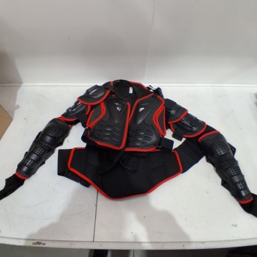 FULL BODY PROTECTION MOTORCYCLE BODY ARMOR JACKET - LARGE - BLACK/RED image 2
