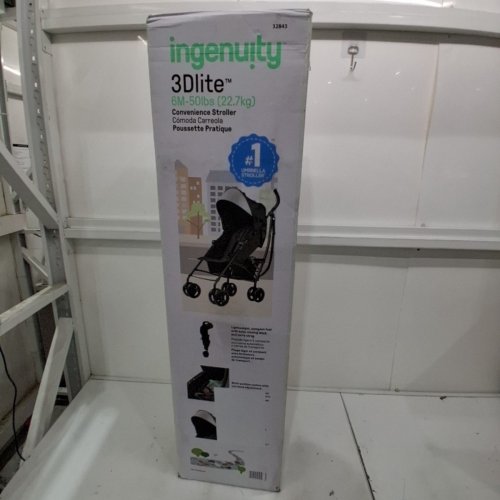 INGENUITY 3DLITE SUMMER INFANT FOLDABLE CONVENIENCE STROLLER - 50LB CAP - BLACK image 2