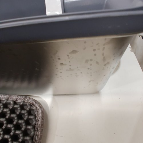 STAINLESS STEEL CAT LITTER BOX - 21" - SILVER image 3