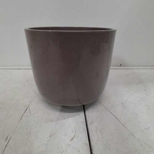 CERAMIC INDOOR PLANT POT- 5" - TAUPE image 2