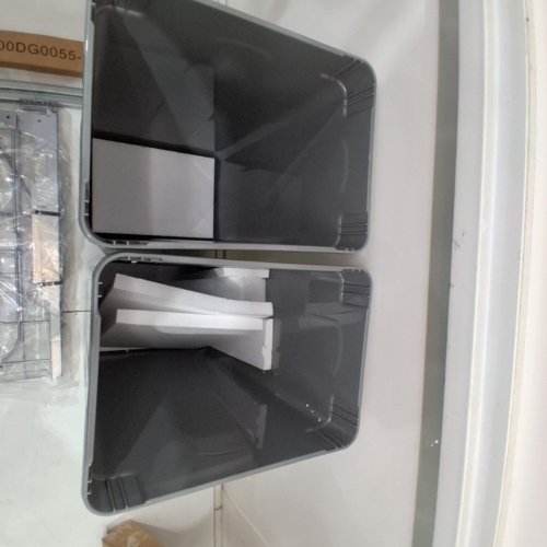 DOUBLE PULL-OUT TRASH CAN - 50QT EACH - GREY (MODEL: BB-LM50L02) image 3