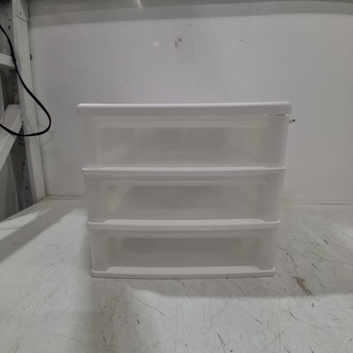 IRIS STACKABLE PLASTIC 3-DRAWER DESKTOP ORGANIZER - 12" X 10" - WHITE (MODEL: CDD-XS3) image 2