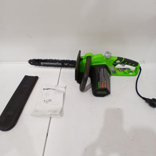 GREENWORKS CORDED ELECTRIC CHAINSAW - 10.5 AMP - 14" - BLACK/GREEN (MODEL: 20222) image 5