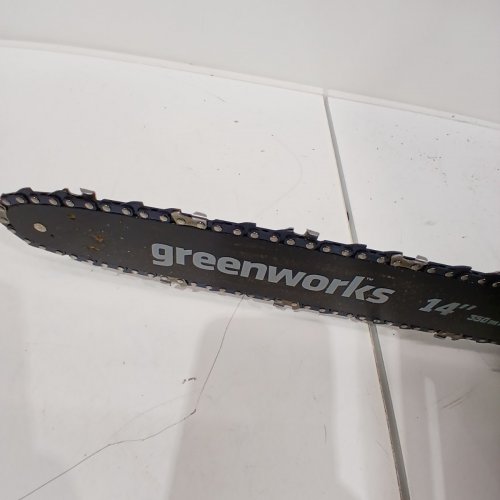 GREENWORKS CORDED ELECTRIC CHAINSAW - 10.5 AMP - 14" - BLACK/GREEN (MODEL: 20222) image 7