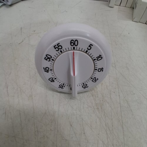 60-MINUTE EXTENDED-RING KITCHEN TIMER - 4" - WHITE image 2