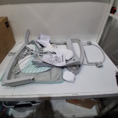 INGENUITY 3-IN-1 KEEP COZY GROW WITH ME VIBRATING BABY BOUNCER, ROCKER & CHAIR - 40LBS CAPACITY - WEAVER THEME GREY/WHITE/GREEN (MODEL: ‎12428) image 3