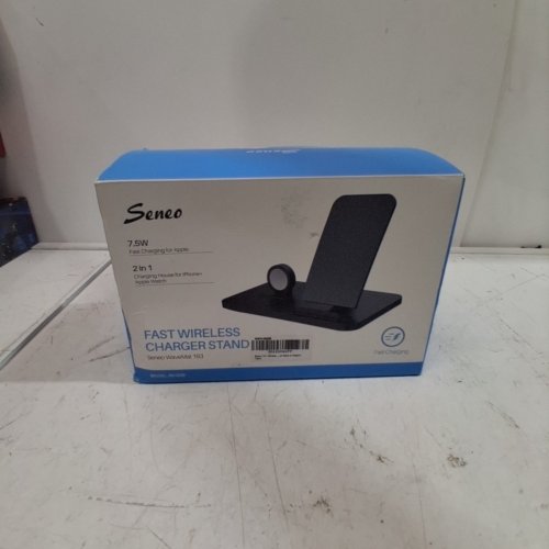 SENEO 2 IN 1 WIRELESS CHARGER STAND FOR APPLE IPHONE AND WATCH - 7.5W - BLACK - (MODEL: PA193B) image 5