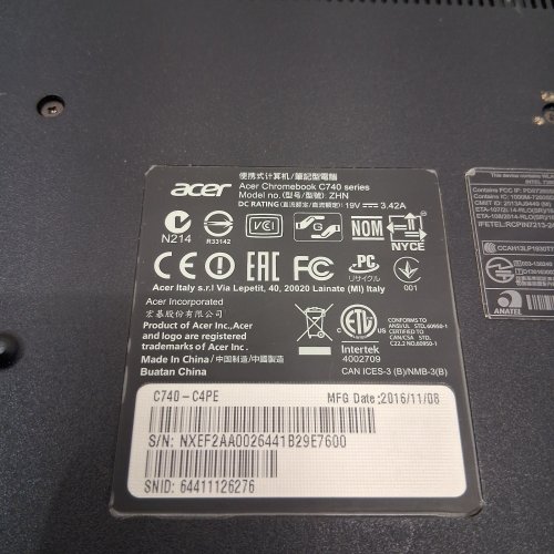 ACER CHROMEBOOK 11, 11.6" WITH INTEL CELERON 3205U, 4GB RAM, 16GB SSD (MODEL: C740-C4PE) image 8