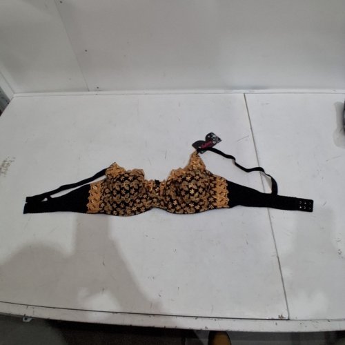 WOMENS THIN LACE EMBROIDERY BRALETTE LINGERIE - 38/85 - GOLD image 3