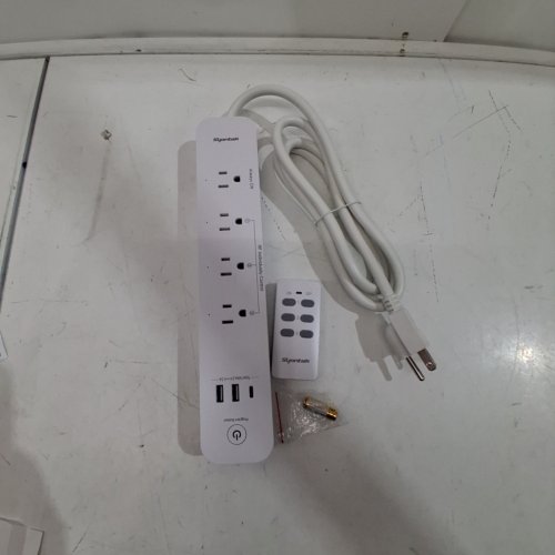 SYANTEK REMOTE CONTROL POWER STRIP WITH SURGE PROTECTION - WHITE (MODEL: BHZ0323U-3RF) image 3