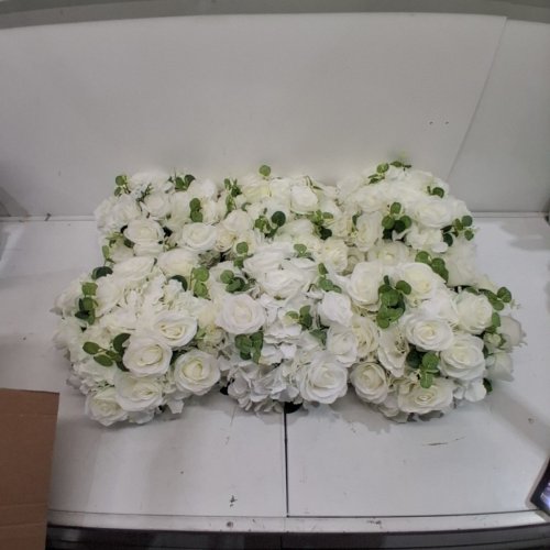 6PK ARTIFICIAL WHITE ROSE AND HYDRANGEA FLOWER BALL ARRANGEMENT image 2