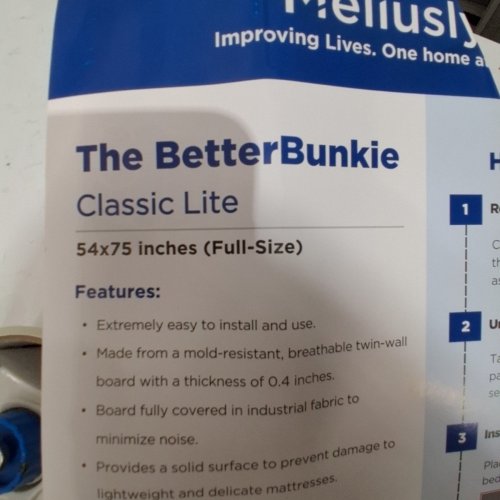 MELIUSLY BETTERBUNKIE BOARD FOR MATTRESS PROTECTION - FULL - GREY (STYLE: CLASSIC LITE) image 3