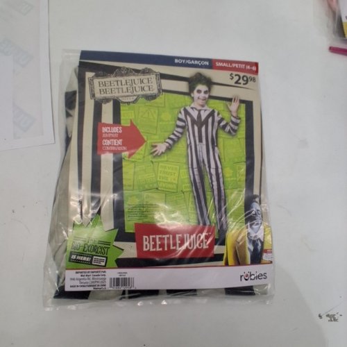 BOYS RUBIES BEETLEJUICE COSTUME - SMALL (4-6) - WHITE/BLACK (STYLE: 1001534) image 2