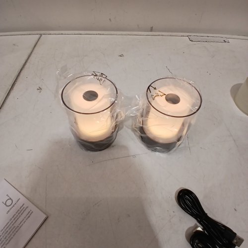 2PK CORDLESS RECHARGEABLE CANDLE LAMPS - 2700 K - BLACK image 2