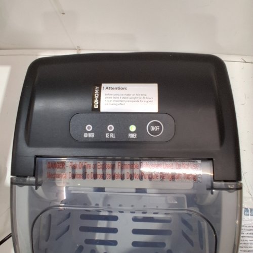 EUHOMY COUNTERTOP ICE MAKER MACHINE - MAKES 26LBS PER DAY - BLACK (MODEL: IM-06D) image 2