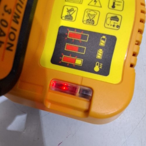 3PK POWER TOOL BATTERY CHARGER WITH 2 BATTERIES - 20V, 3.0AH - ORANGE / BLACK (MODEL: DCB112) image 2