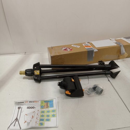 MELNOR MINIMAX TURBO OSCILLATING SPRINKLER WITH TRIPOD - 39" - 4000 SQ. FT - BLACK (MODEL: 65178AMZ) image 3