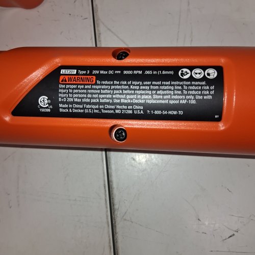 BLACK+DECKER STRING TRIMMER/EDGER - 10" - 20V - BLACK/ORANGE (MODEL: LST201) image 6