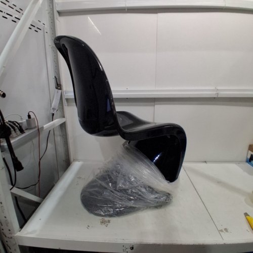 PANTON CANTILEVER MODERN CHAIR - 35" - GLOSSY BLACK image 3