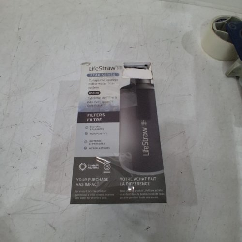 LIFESTRAW PEAK SERIES COLLAPSIBLE SQUEEZE BOTTLE WATER FILTER SYSTEM - 22OZ/650ML - DARK MOUNTAIN GREY image 3