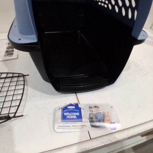 PETMATE TWO DOOR PET KENNEL, BLUE AND BLACK image 3