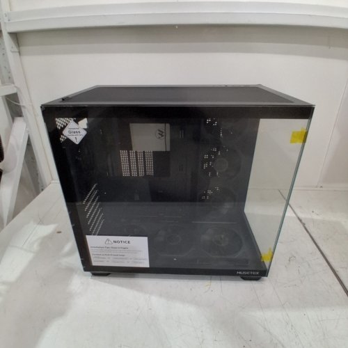 MUSETEX Y6 ATX TEMPERED GLASS SIDE MID TOWER PC COMPUTER CASE *CASE AND FANS ONLY* - BLACK (MODEL: Y6) image 2