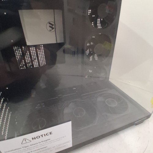 MUSETEX Y6 ATX TEMPERED GLASS SIDE MID TOWER PC COMPUTER CASE *CASE AND FANS ONLY* - BLACK (MODEL: Y6) image 3