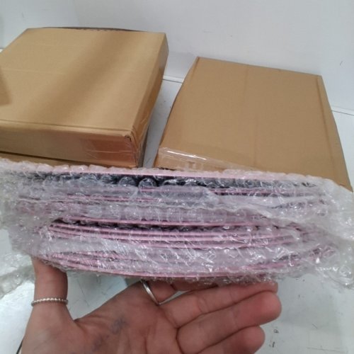 36PK FXKS REUSABLE ROUND CHARGER PLATES - 13" - PINK image 3