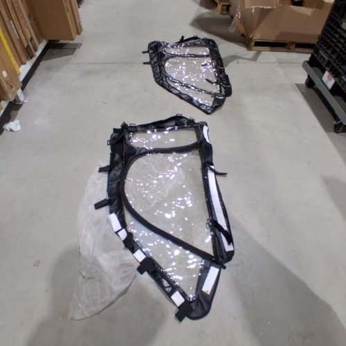 KEMIMOTO UTV SOFT UPPER DOOR CAB ENCLOSURE SET - FITS SELECT POLARIS MODELS - BLACK (MODEL: B0110-15620-BK) image 2