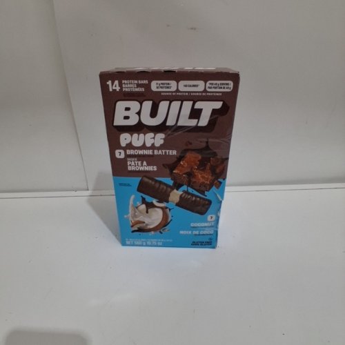 14PK BUILT PUFF GLUTEN FREE PROTEIN BARS - 17G OF PROTEIN EACH - BROWNIE BATTER/COCONUT image 4