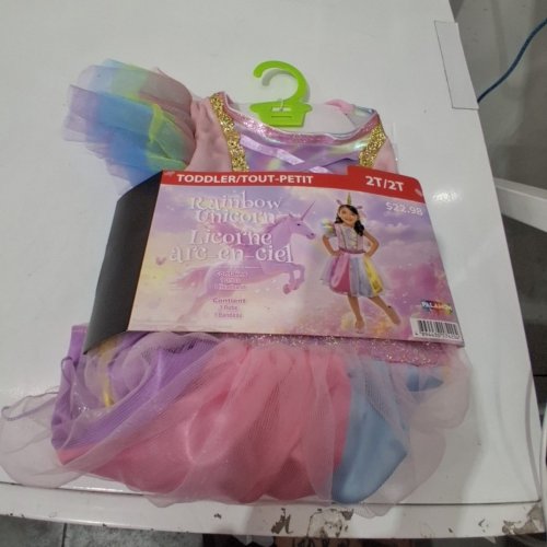2PC GIRL'S PALAMON RAINBOW UNICORN COSTUME - 2T - MULTICOLOURED image 2
