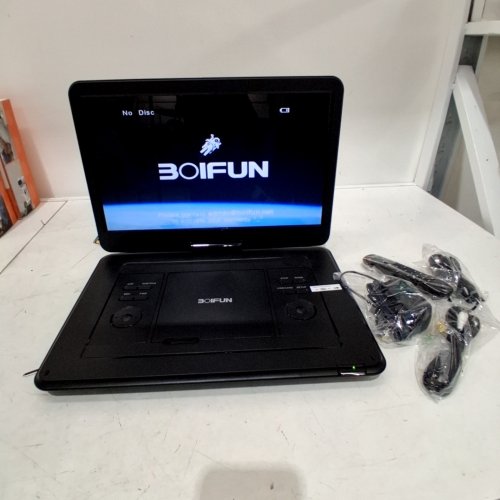 BOIFUN PORTABLE DVD PLAYER WITH 15.6'' HD SCREEN - 6 HOURS RECHARGEABLE BATTERY - BLACK (MODEL: BFN-161) image 2