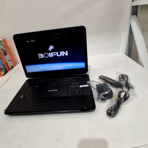 BOIFUN PORTABLE DVD PLAYER WITH 15.6'' HD SCREEN - 6 HOURS RECHARGEABLE BATTERY - BLACK (MODEL: BFN-161) image 3