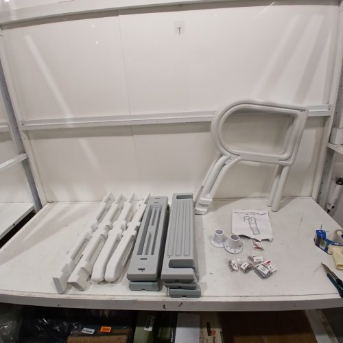 ABOVE GROUND INCLINE POOL LADDER - WHITE (MODEL PLR-2501) image 2